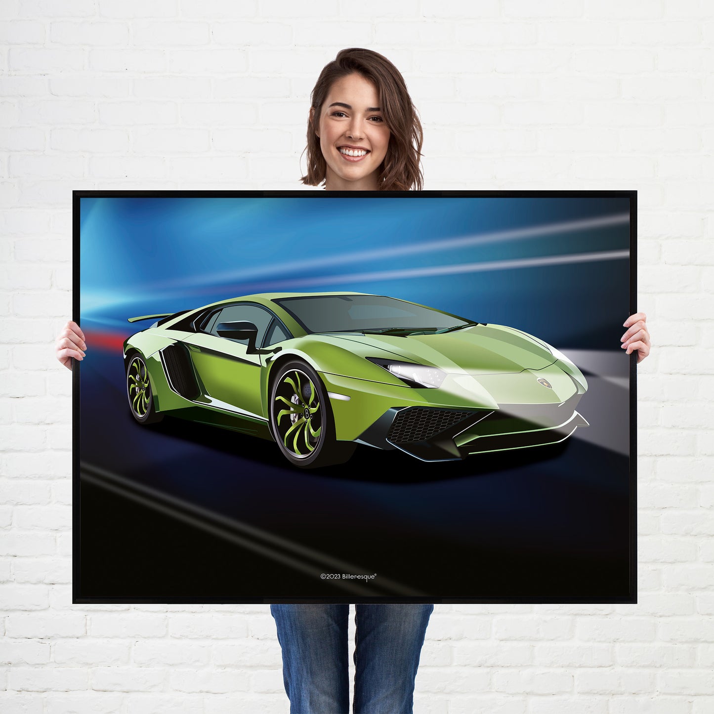 Lamborghini Aventador Supercar Poster - fast sports cars print