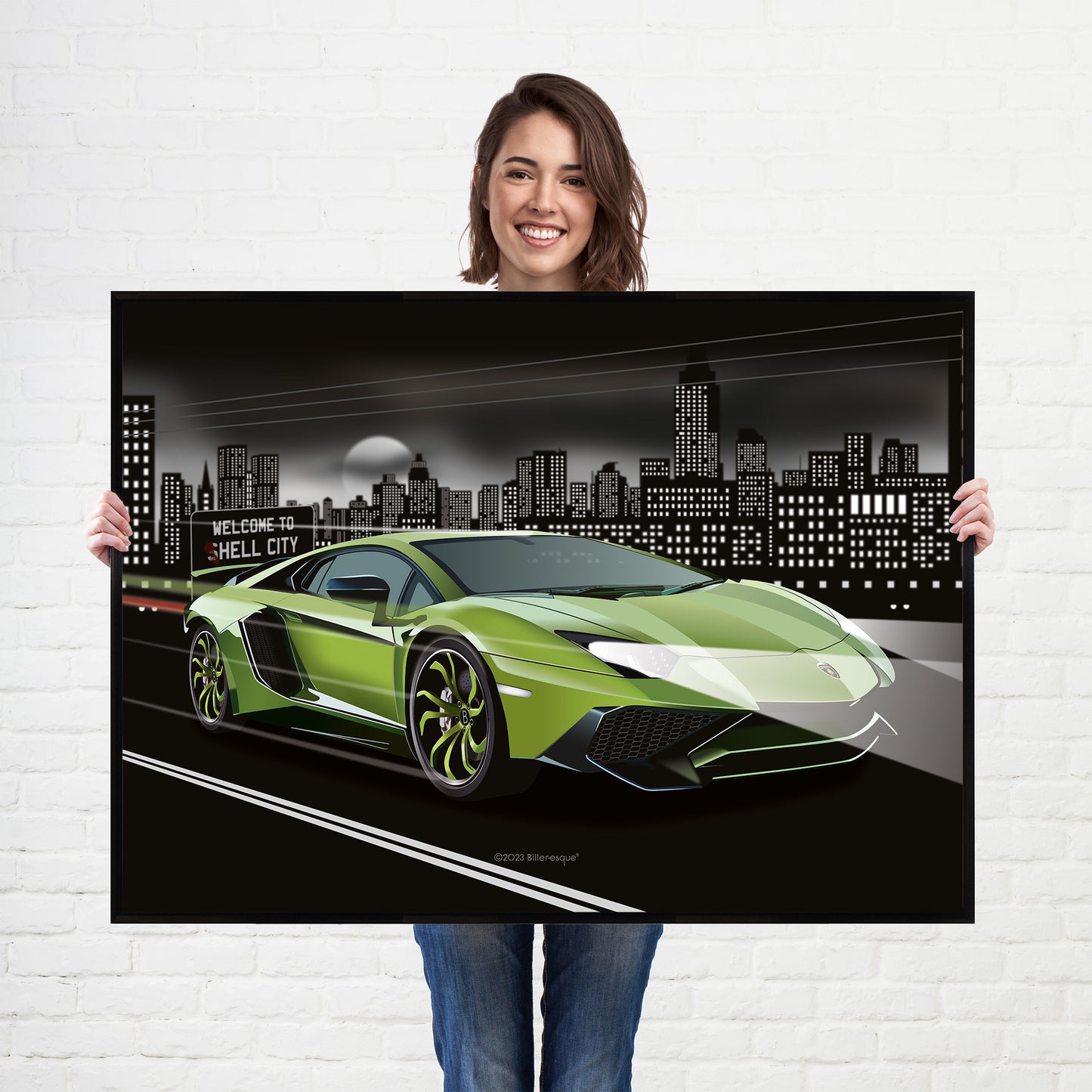Lamborghini Aventador Supercar Poster - fast sports cars print