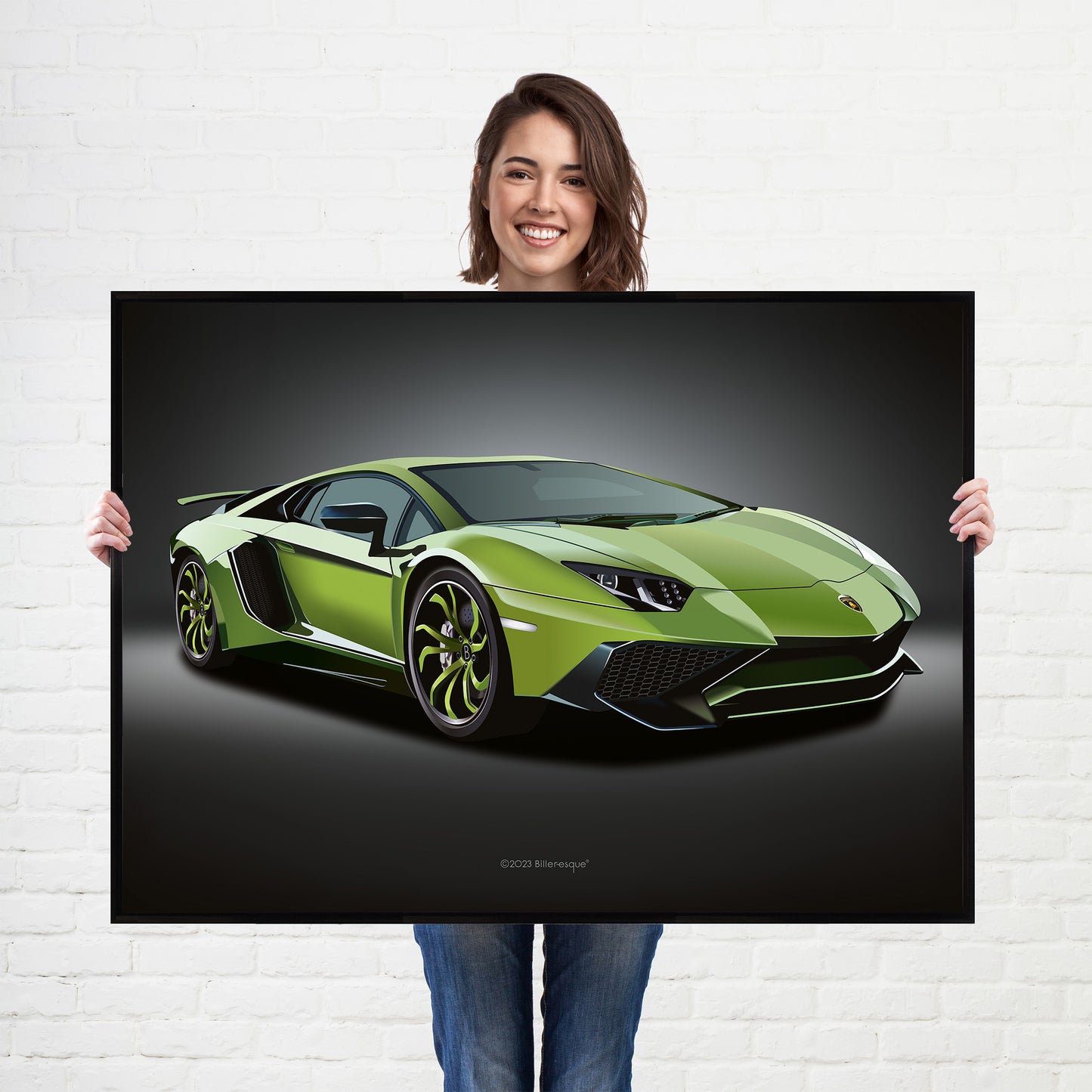 Lamborghini Aventador Supercar Poster - fast sports cars print