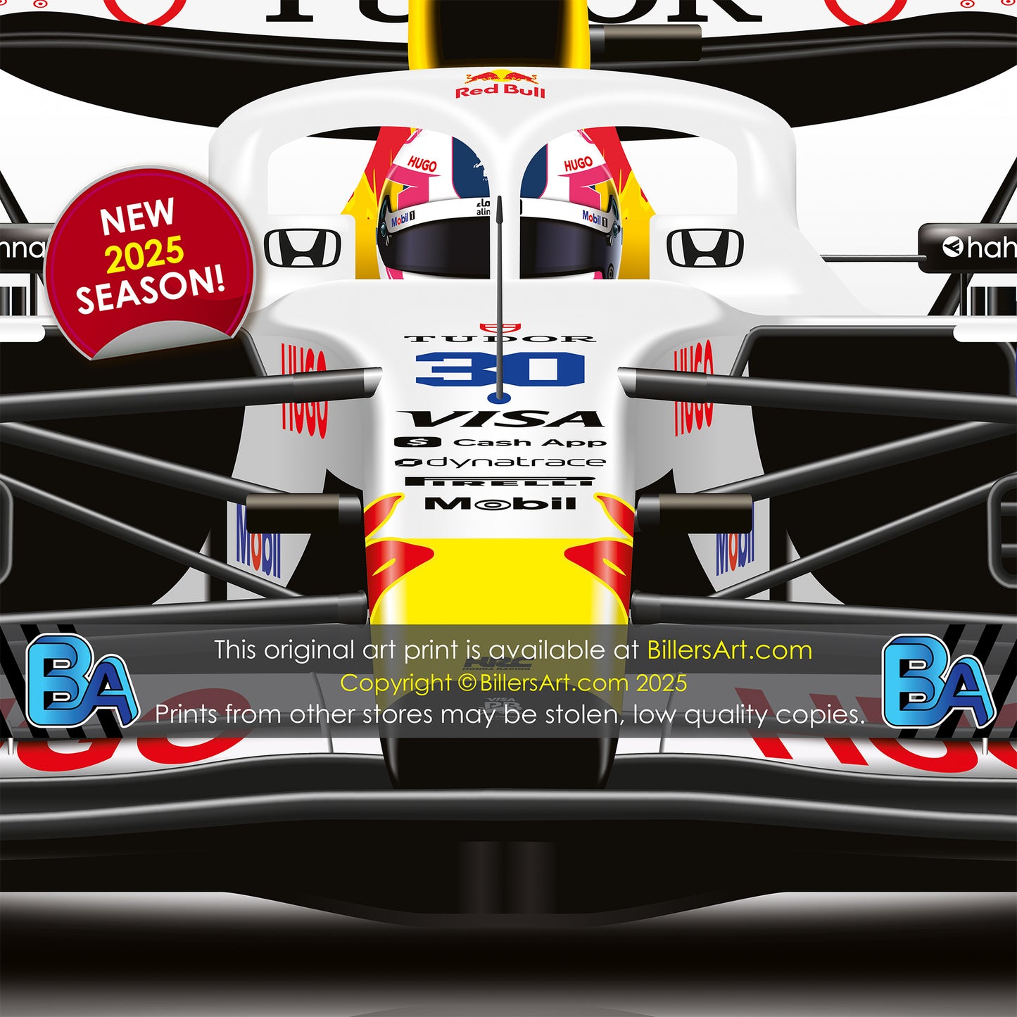 Liam Lawson Formula Racing Bulls Car Print