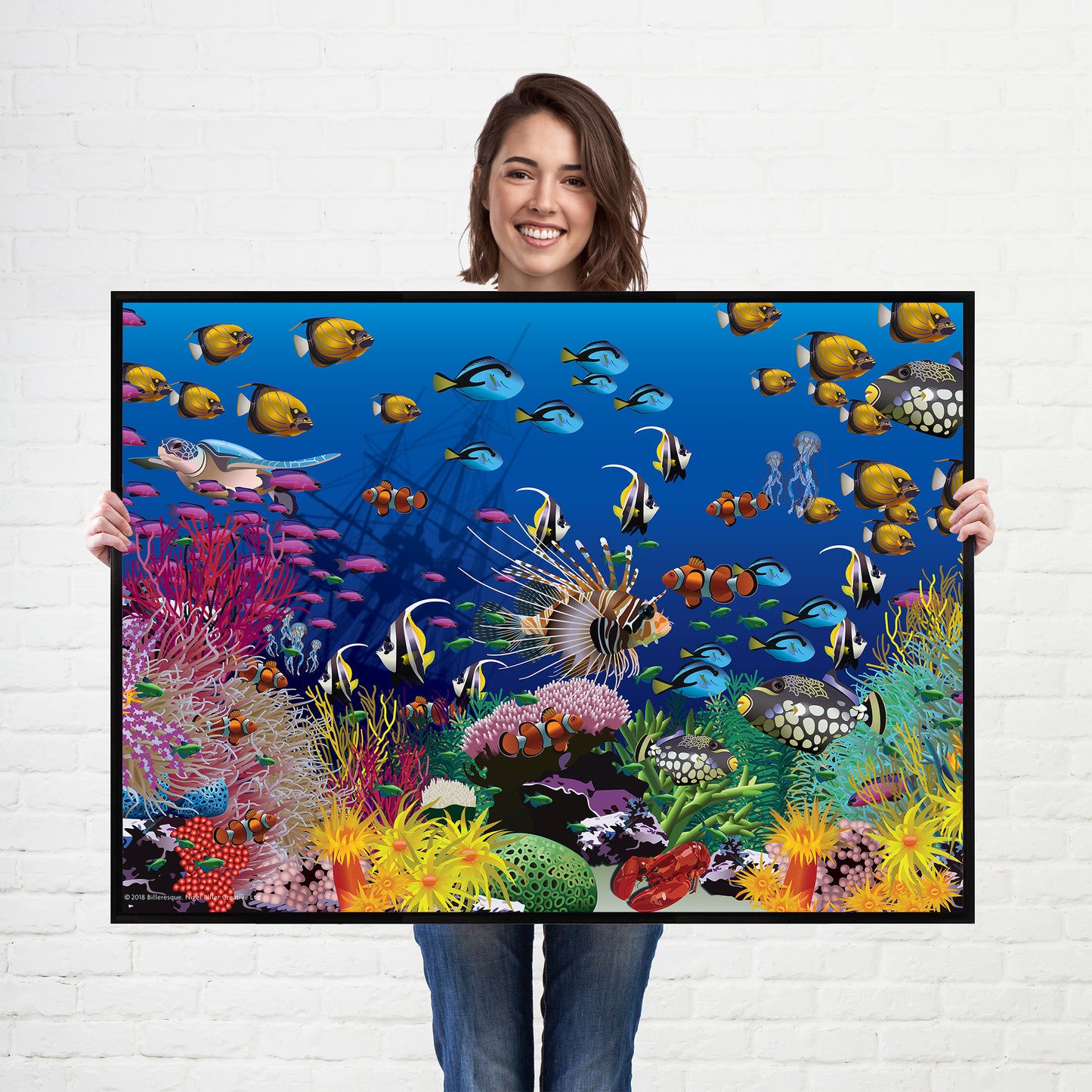 Marine Coral Reef Fish Poster Wall Print