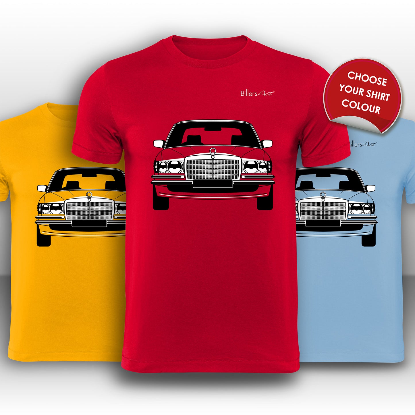 Mercedes S-Class 1980 Front View High Quality T-Shirt