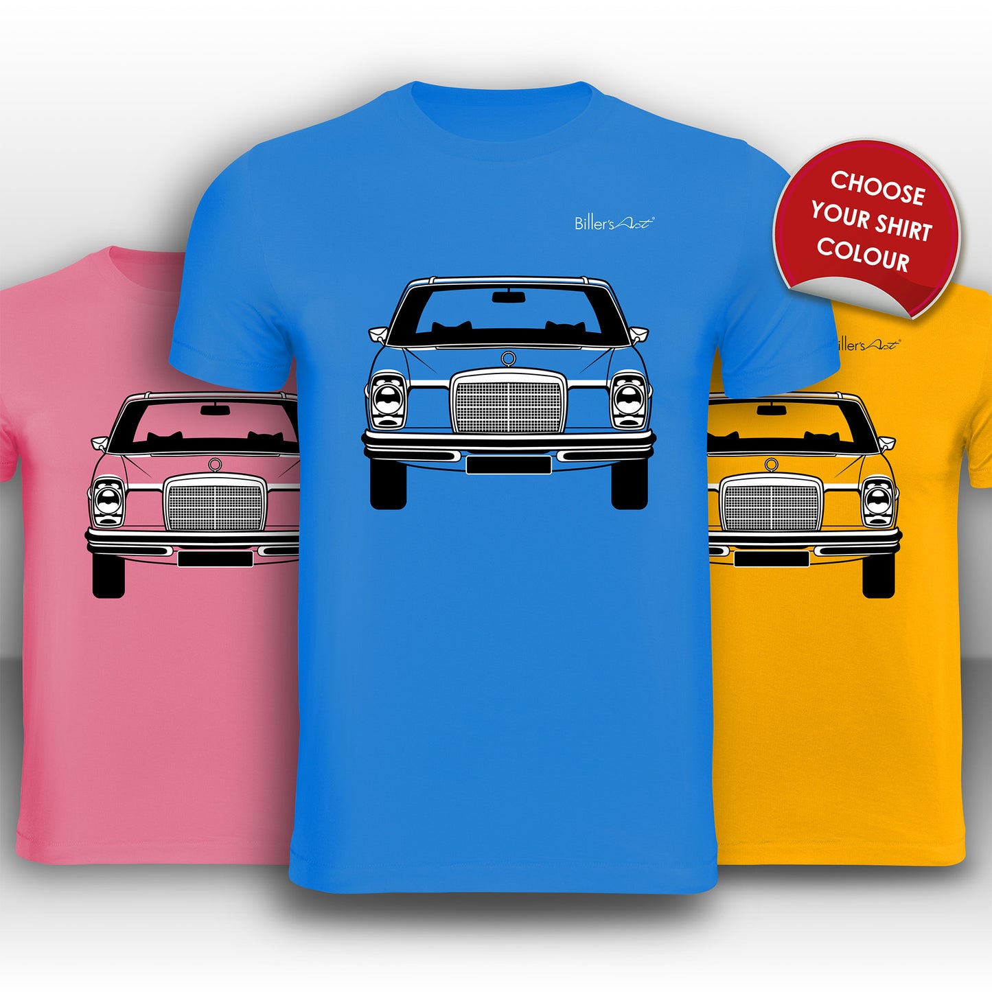 Mercedes W115 1973 Front View High Quality T-Shirt