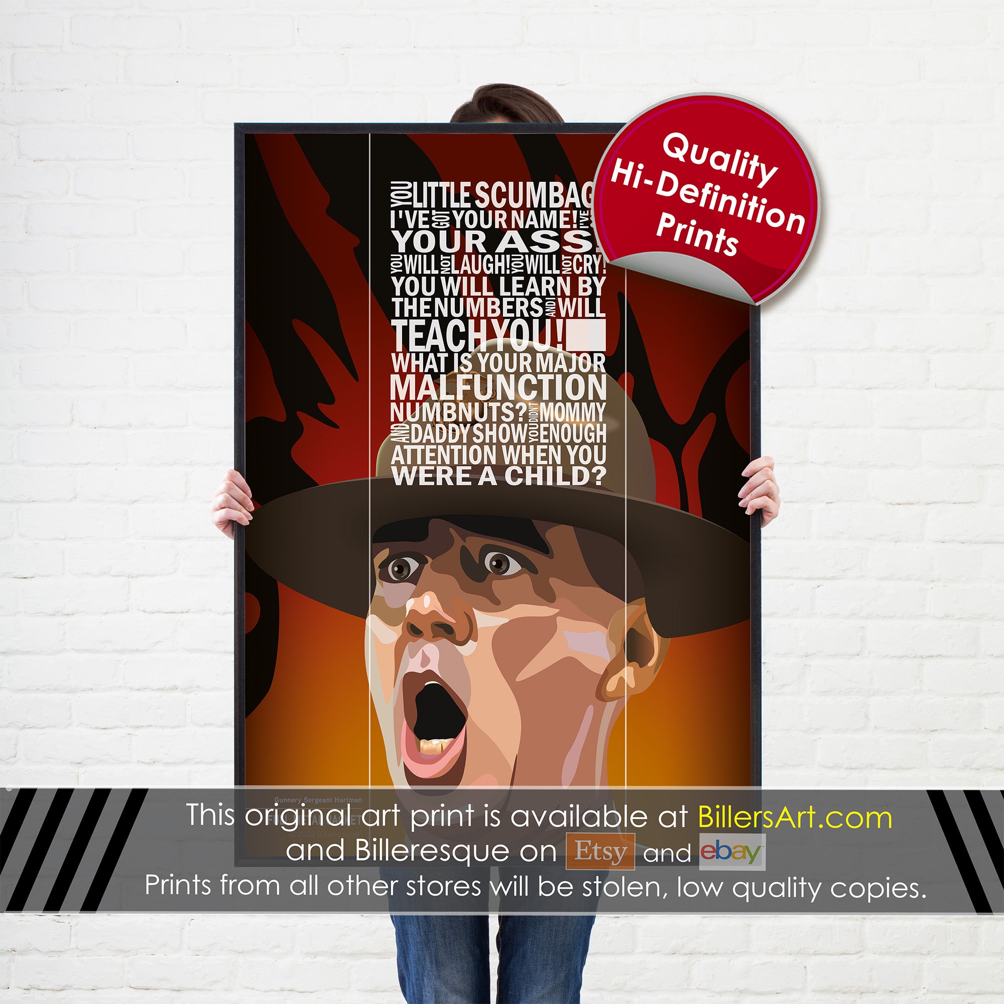 Gunnery Sergeant Hartman Quote Full Metal Jacket Movie Print Billers Art gunnery-sergeant-hartman-quote-full-metal-jacket-movie-print-billers-art