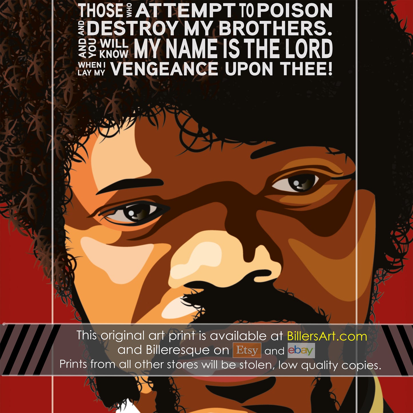 Pulp Fiction Movie Jules Winnfield Quote Print - Samuel L Jackson