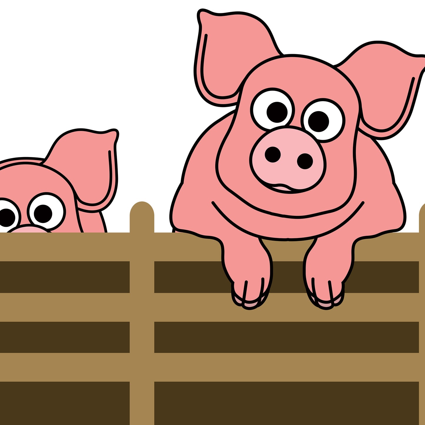 Happy Pigs Adult T-Shirt from the Farm Yard Collection