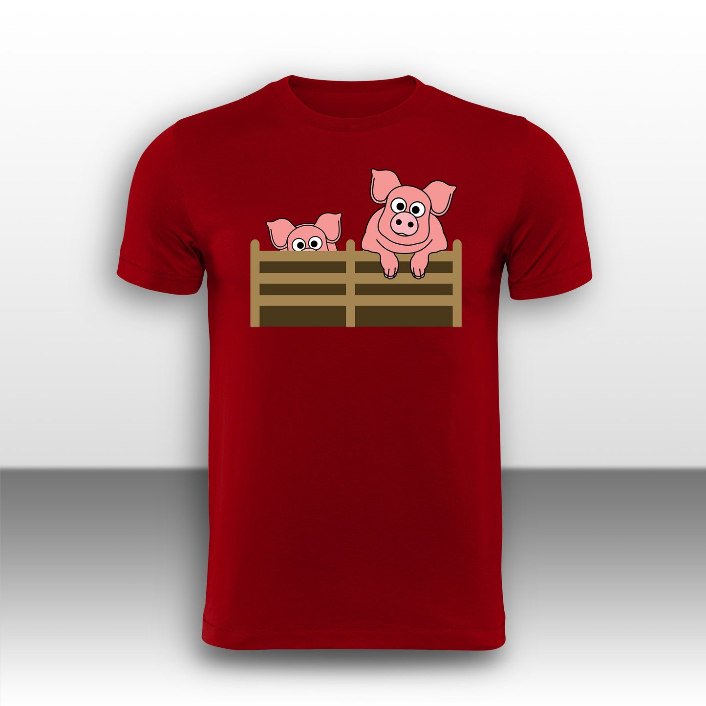 Happy Pigs Adult T-Shirt from the Farm Yard Collection