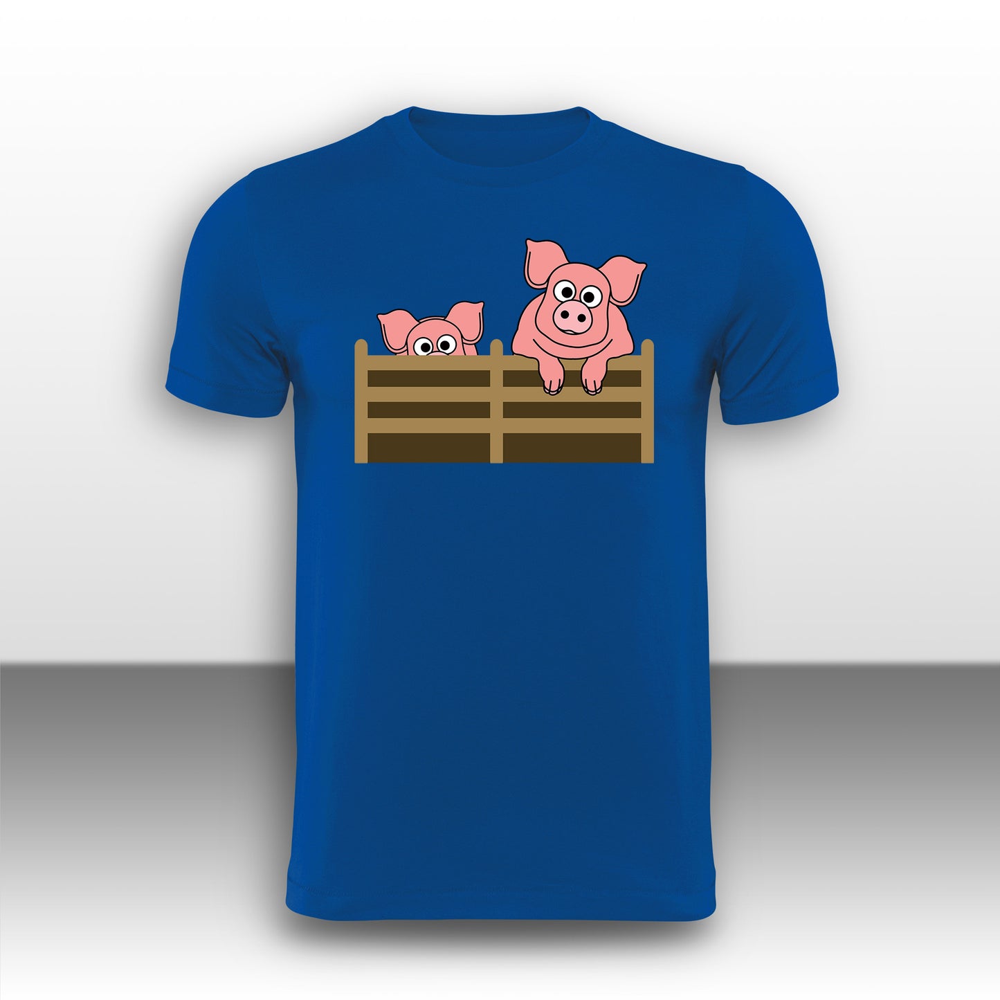Happy Pigs Adult T-Shirt from the Farm Yard Collection