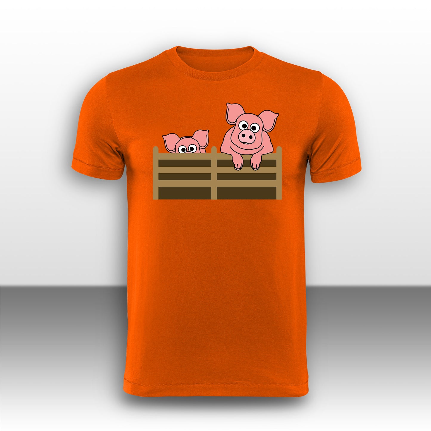 Happy Pigs Adult T-Shirt from the Farm Yard Collection