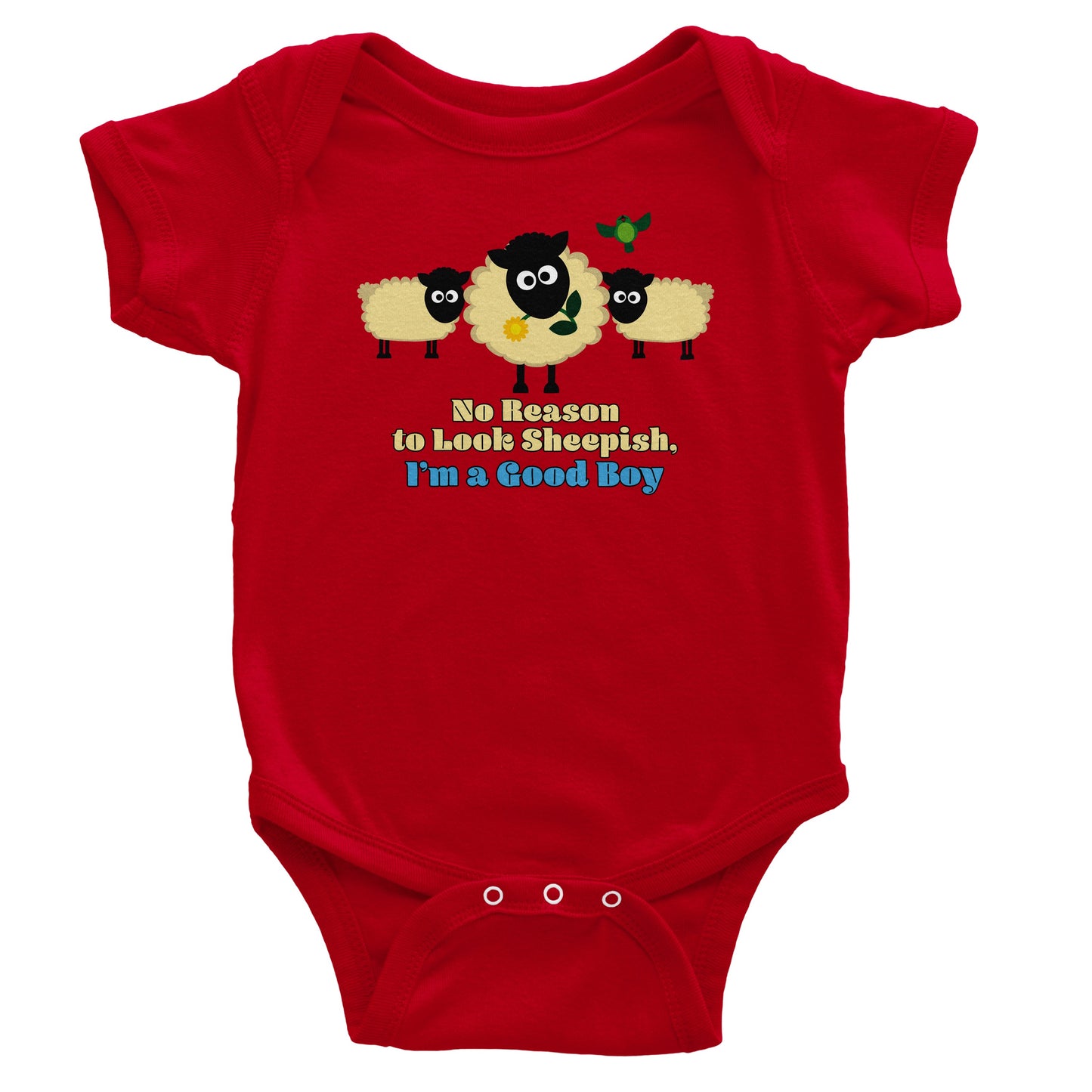 Babies Happy Sheep Bodysuit from the Farm Yard Collection