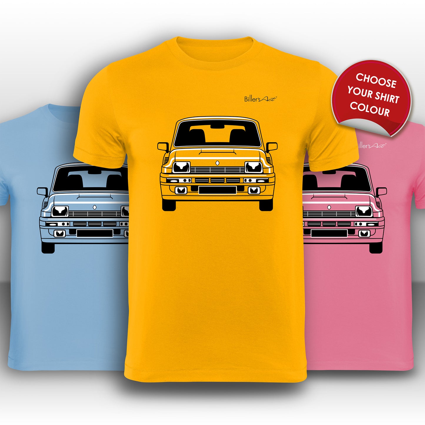 Renault 5 Turbo Front View High Quality T-Shirt