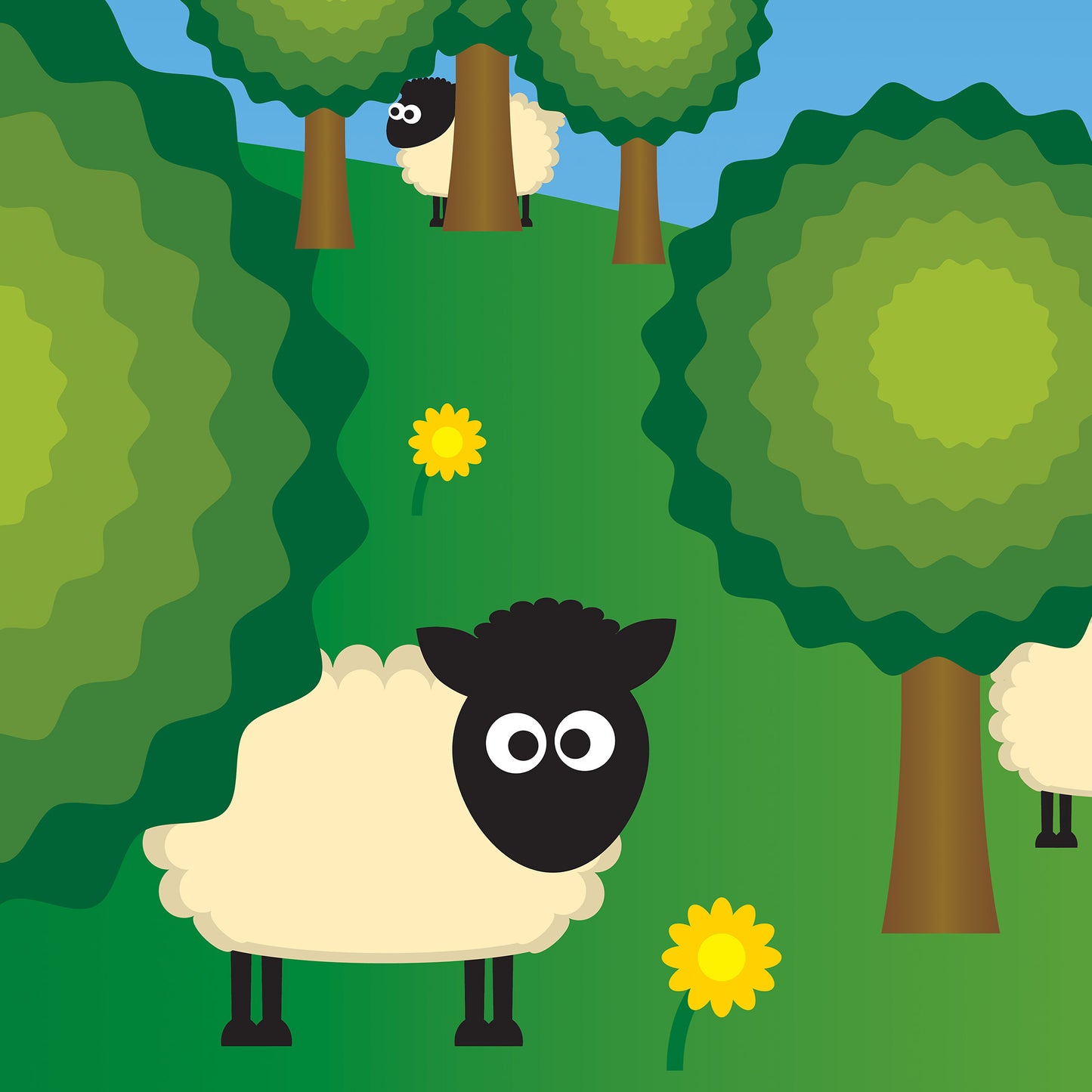 Sheep on the Farm Animal Poster Wall Print from the Farm Yard Collection