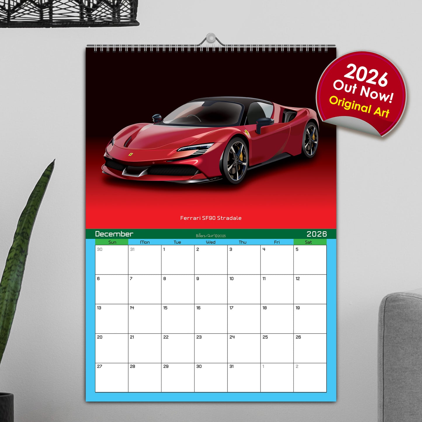2026 Supercars Calendar - fast cars calendar