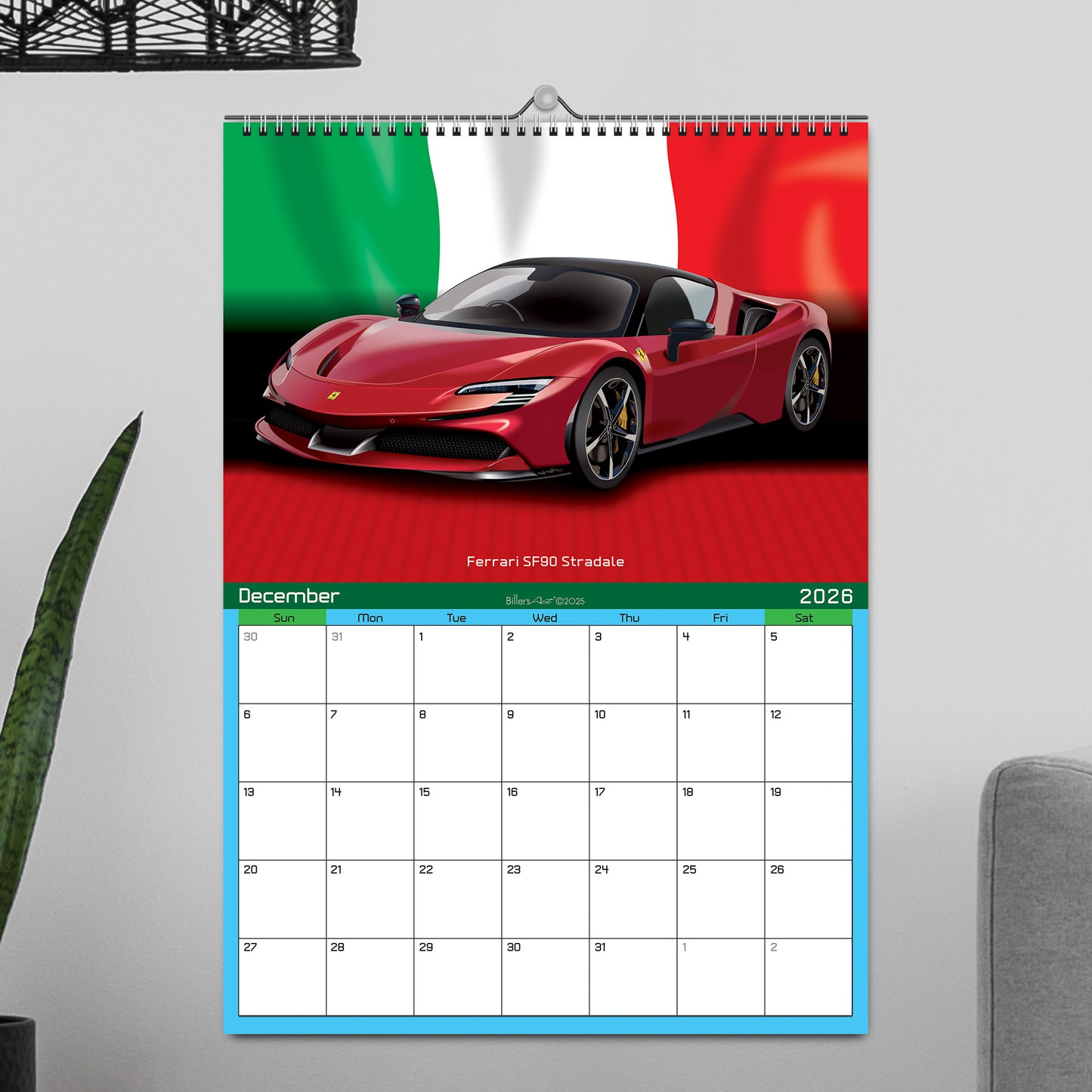 2026 Supercars Calendar on Flag Backgrounds
