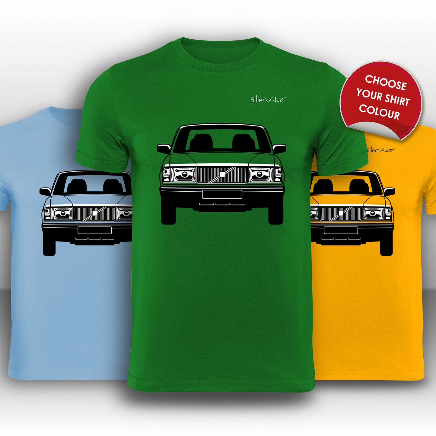 Volvo 240 1993 Front View High Quality T-Shirt