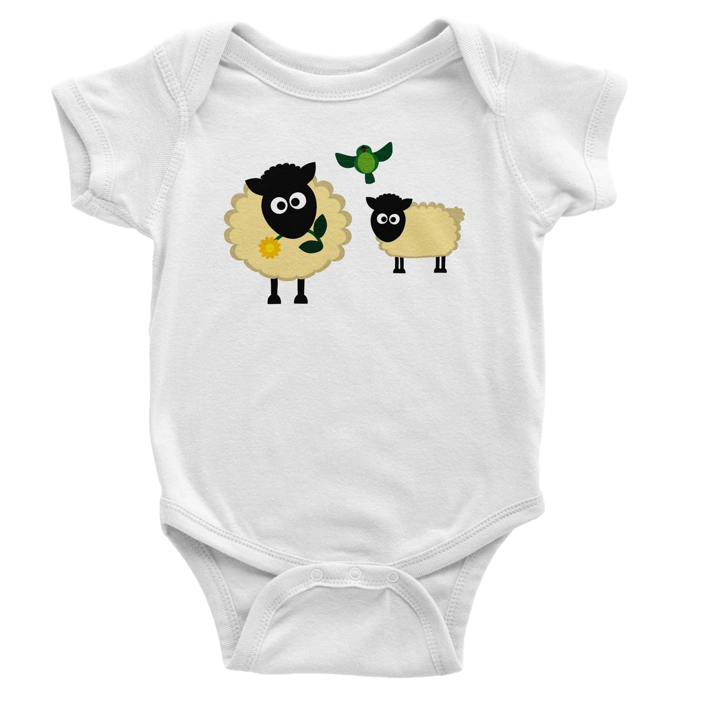 Babies Happy Sheep Bodysuit from the Farm Yard Collection