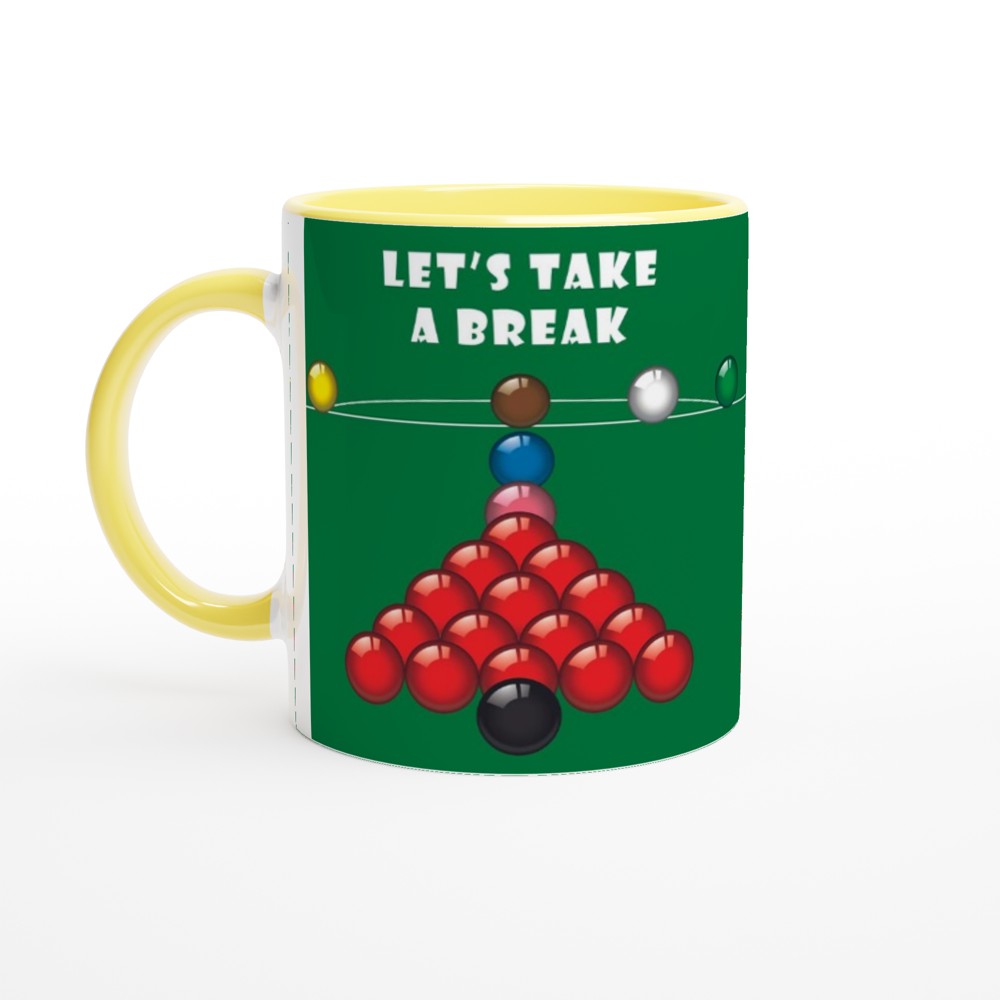 Snooker Let's Take a Break fun sports mug
