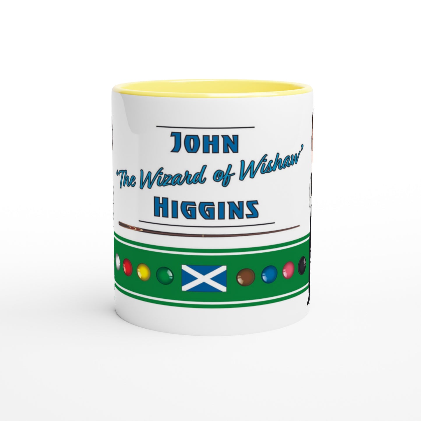 John Higgins Top 20 Snooker Legend Cartoon Mug