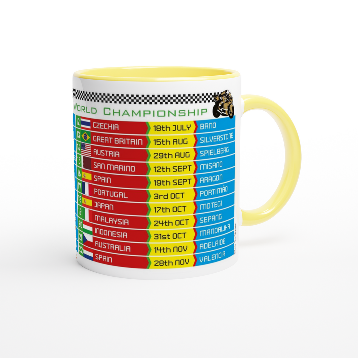 2027 MotoGP Race Calendar Fixtures Mug