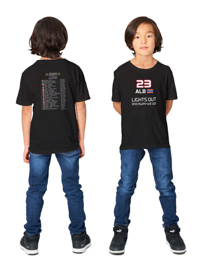 Alexander Albon 2024 Race Calendar Formula 1 Children's T-Shirt