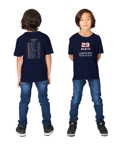 Alexander Albon 2024 Race Calendar Formula 1 Children's T-Shirt