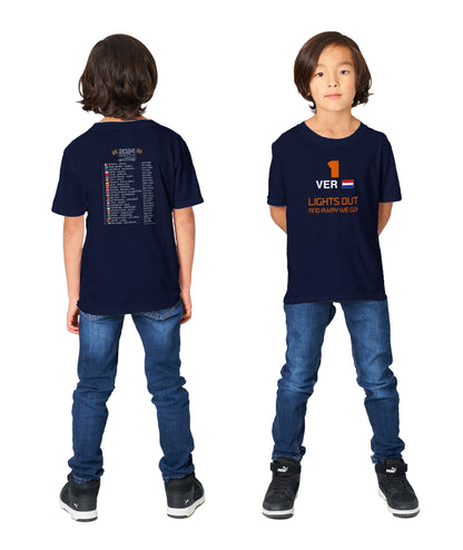 Max Verstappen Formula 1 2024 Race Calendar Children's T-Shirt