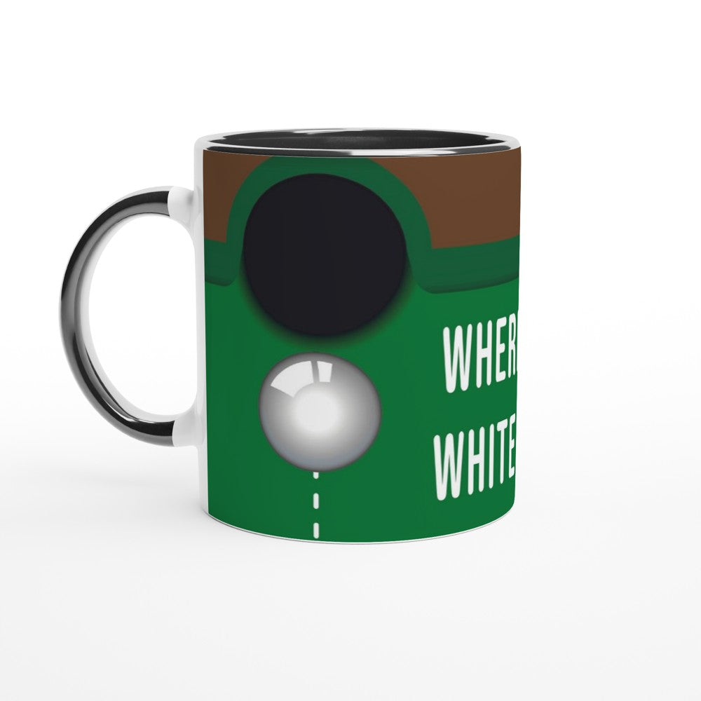 Snooker - Where's The White Going? - fun Sports Mug