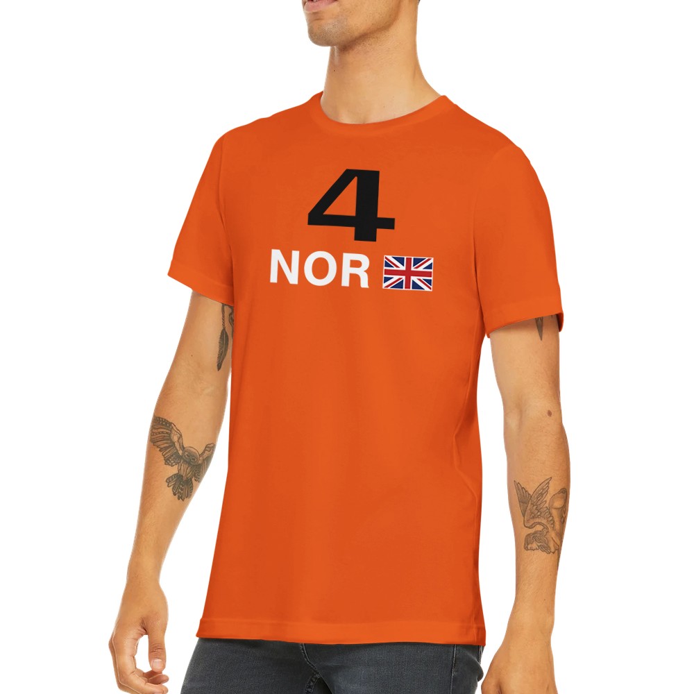 Lando Norris 2024 Race Calendar Formula 1 F1 T-Shirt Plain