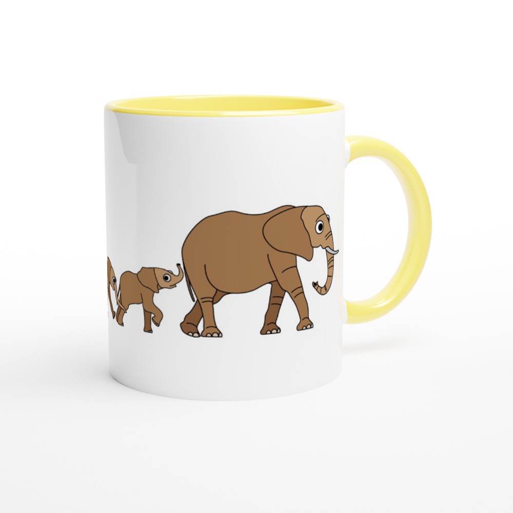 Elephants Walking Mug