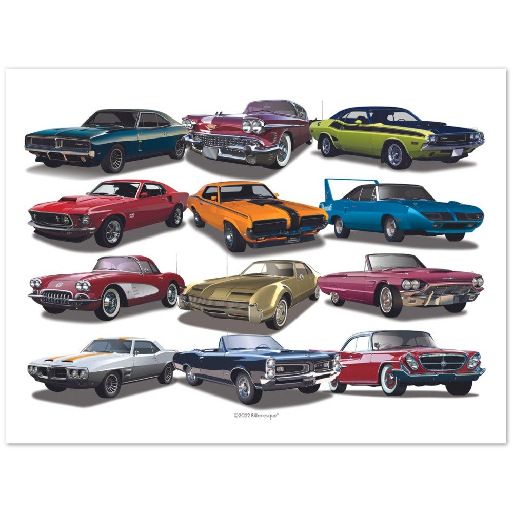 US Muscle Car Poster