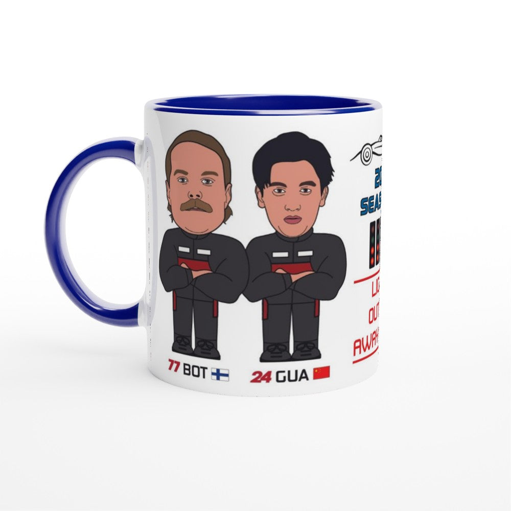 Formula 1 Fun Mug of the 2024 Alfa Romeo team mates Valtteri Bottas and Zhou Guanyu