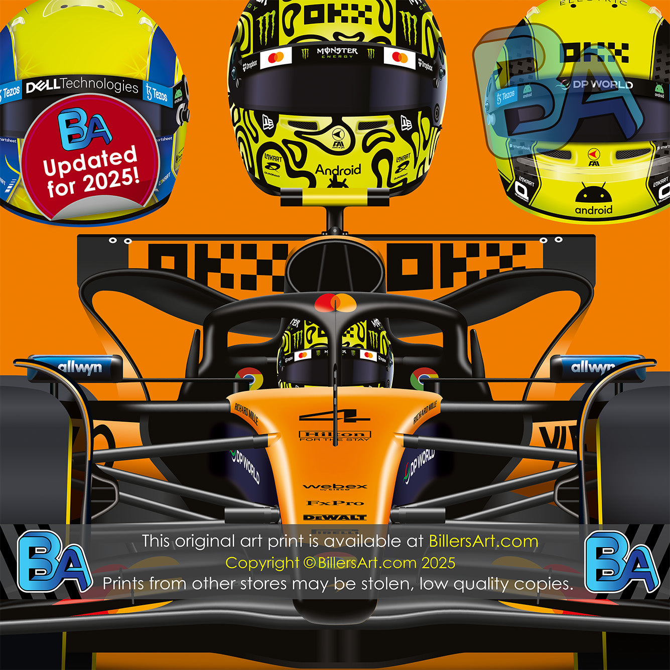 Lando Norris 2025 Formula 1 Celebration Print