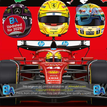 Lewis Hamilton 2025 Formula 1 Celebration Print