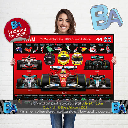 Lewis Hamilton 2025 Formula 1 Celebration Print