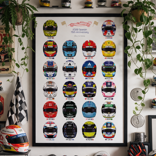 Formula Drivers' Helmets 2026 F1 Portrait Wall Print