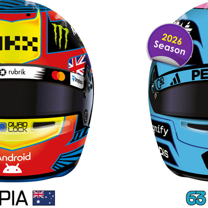 Formula Drivers' Helmets 2026 F1 Landscape Wall Print