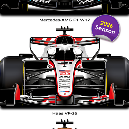 Formula 1 Team Cars 2026 Landscape Wall Print