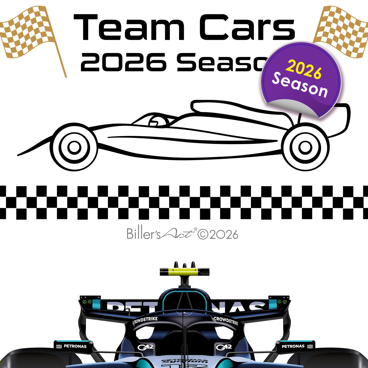Formula 1 Team Cars 2026 Landscape Wall Print