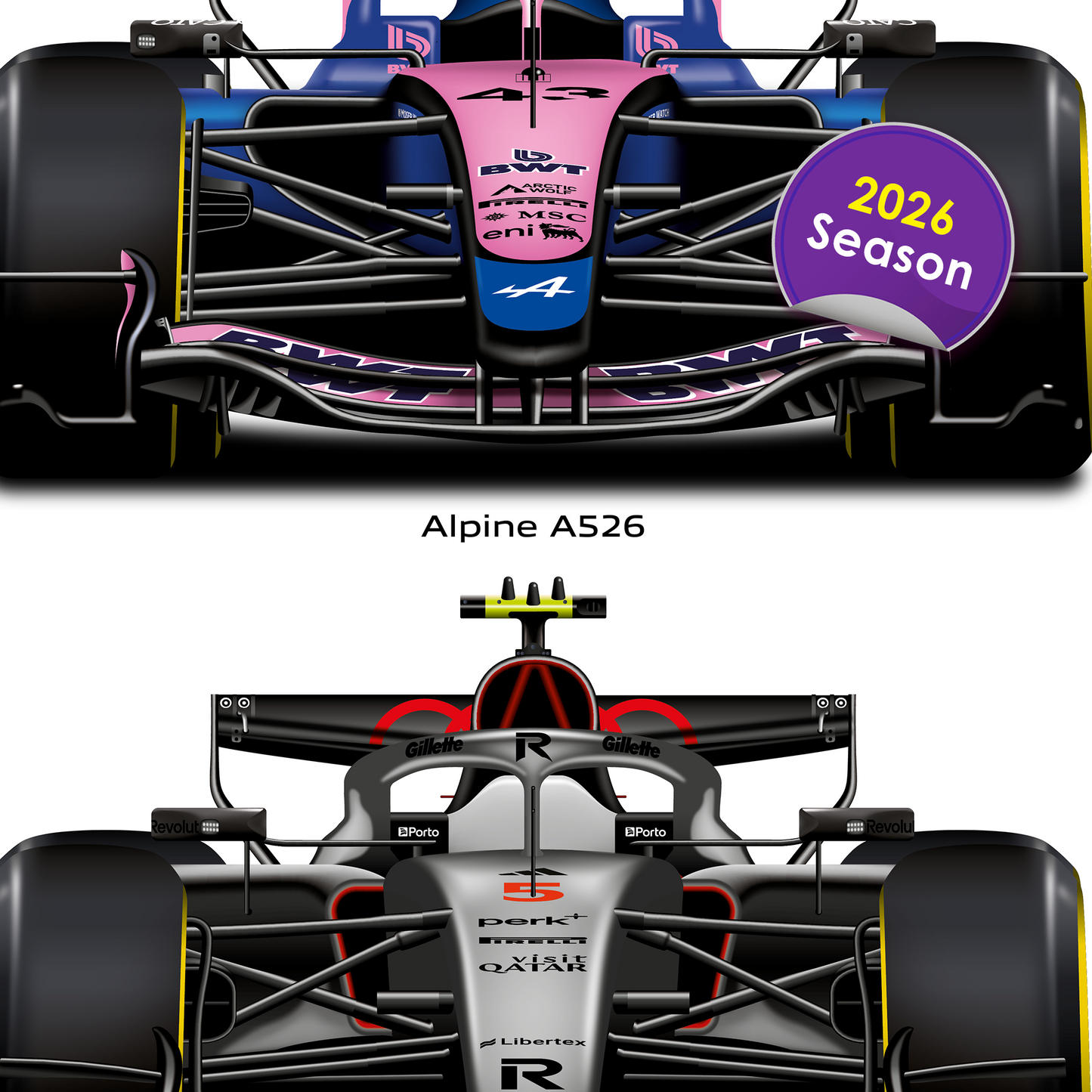 Formula 1 Team Cars 2026 Landscape Wall Print