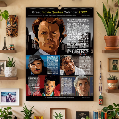 2027 Iconic Christmas Movie Film Quote calendars