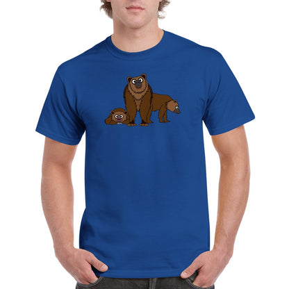 Inquisitive Bears Adult T-Shirt from the Wildlife Collection