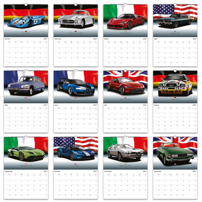 A 2027 Calendars Featuring a Selection of Classic Cars
