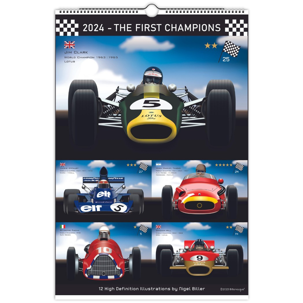 Formula 1 First Champions 2024 Calendar Classics