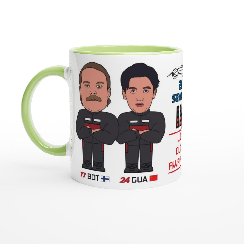 Formula 1 Fun Mug of the 2024 Alfa Romeo team mates Valtteri Bottas and Zhou Guanyu