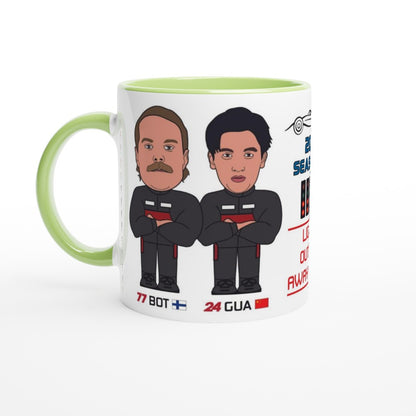 Formula 1 Fun Mug of the 2024 Alfa Romeo team mates Valtteri Bottas and Zhou Guanyu