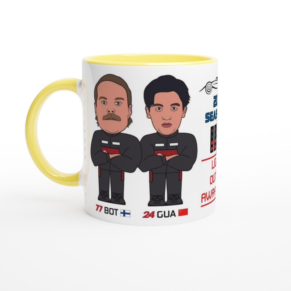 Formula 1 Fun Mug of the 2024 Alfa Romeo team mates Valtteri Bottas and Zhou Guanyu