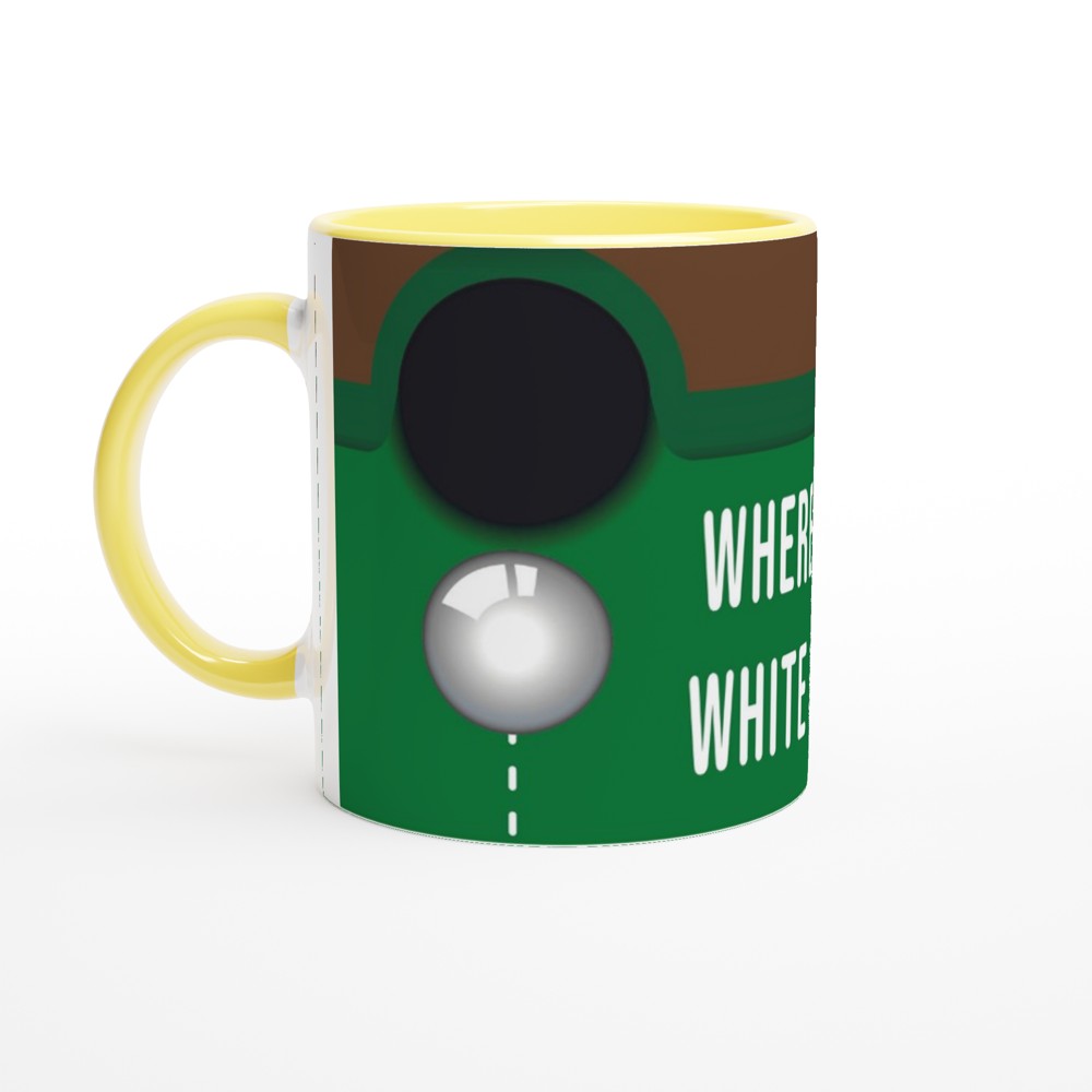 Snooker - Where's The White Going? - fun Sports Mug