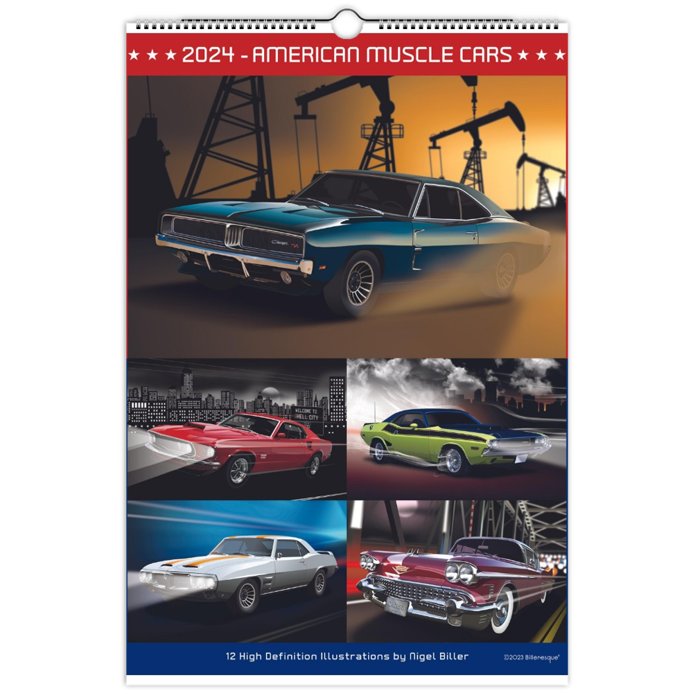 American Muscle Car 2024 Wall Calendar