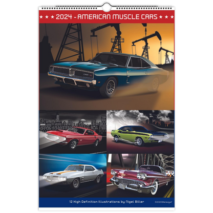 American Muscle Car 2024 Wall Calendar