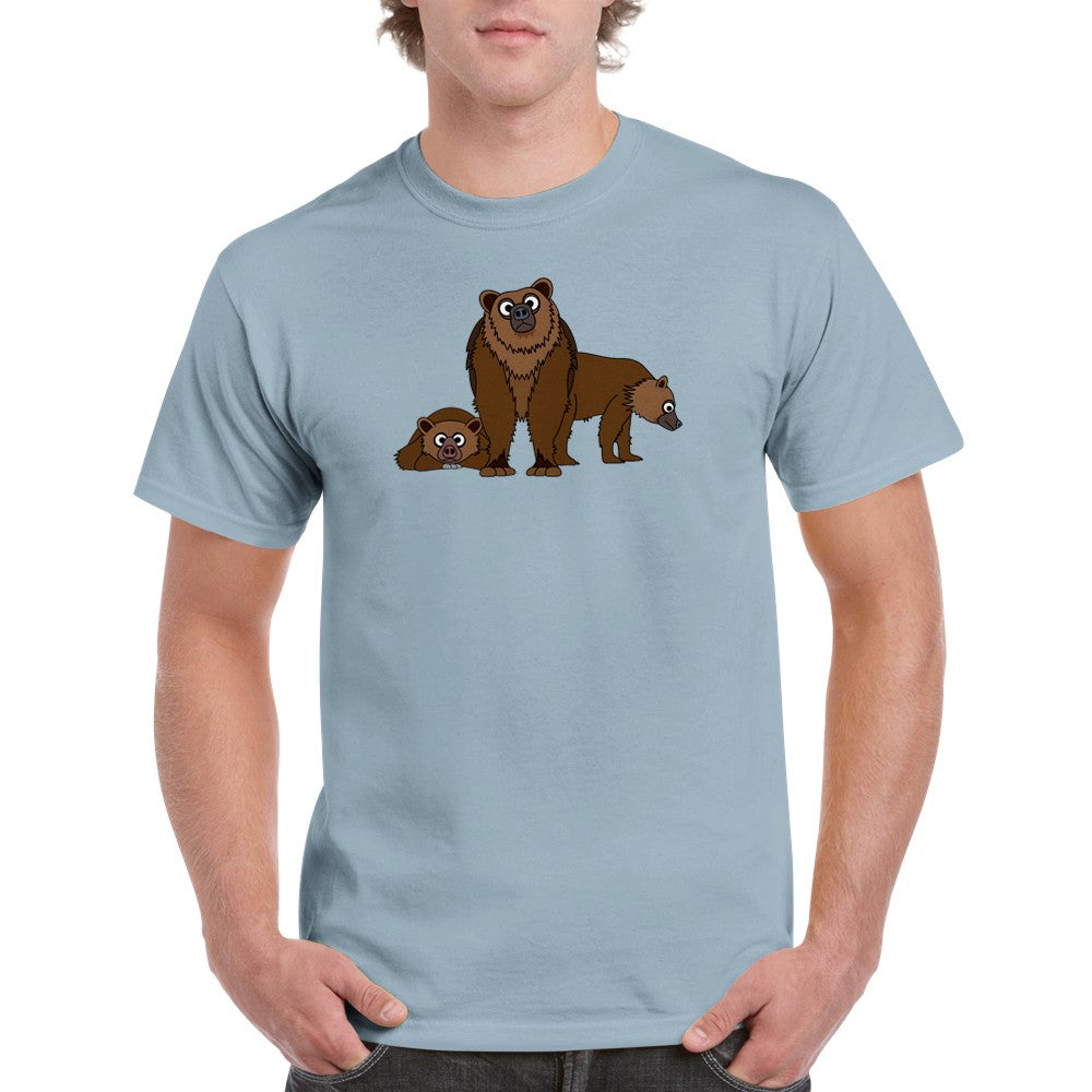 Inquisitive Bears Adult T-Shirt from the Wildlife Collection